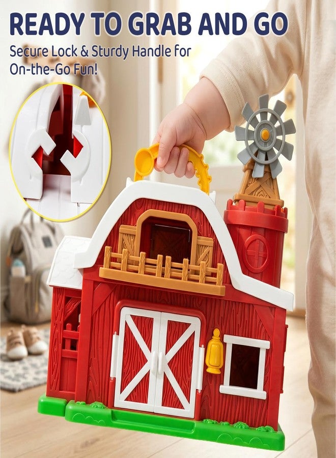 ALASOU Farm Animal Big Barn Toys for 2 3 Year Olds, Montessori Learning Playset with Lights & Sounds for Toddlers, Educational Pretend Play Toys, Christmas Birthday Gifts for Boys Girls 18M+ - Image 4