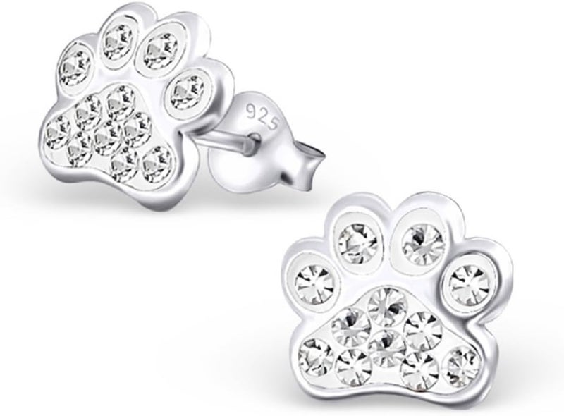 ICYROSE 925 Sterling Silver Paw Print Stud Earrings (Choose Your Style) (Nickel Free) - Image 1