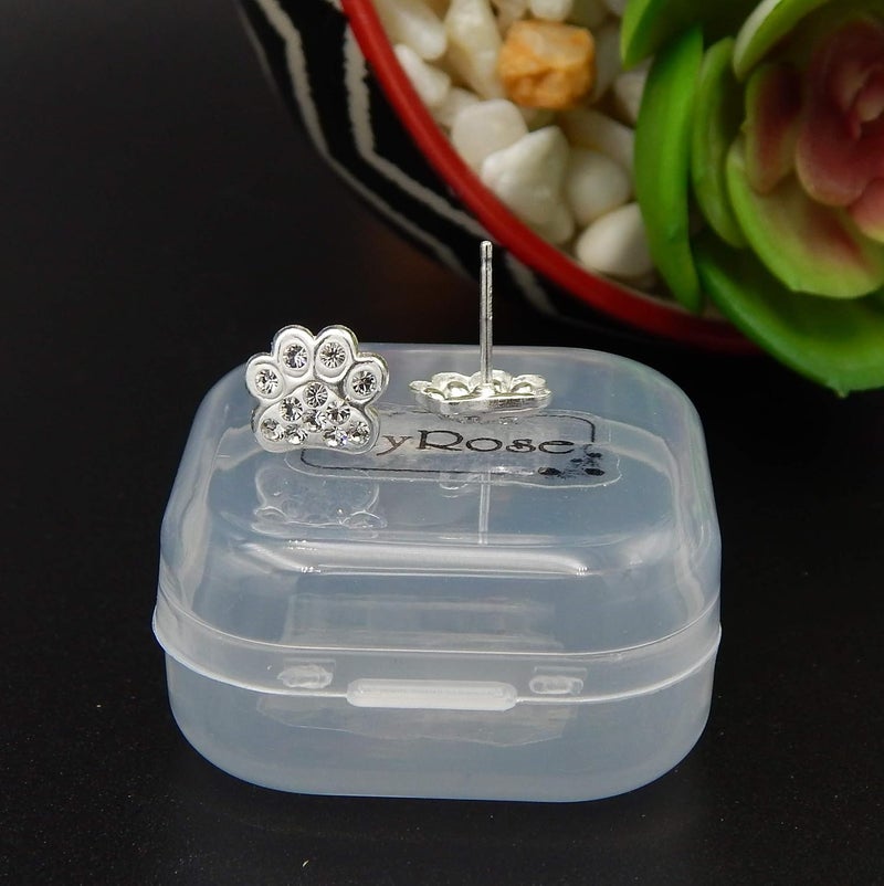 ICYROSE 925 Sterling Silver Paw Print Stud Earrings (Choose Your Style) (Nickel Free) - Image 3
