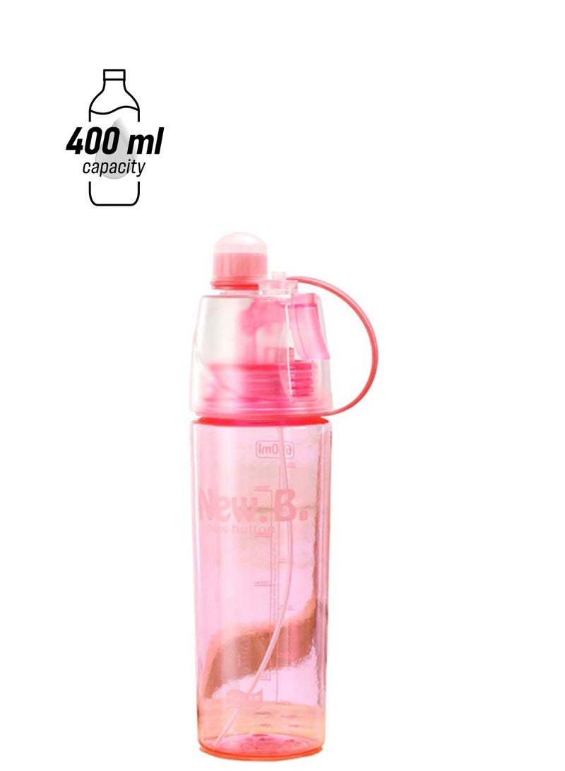Alyashmac Solid Spray Sports Water Bottle Pink 400ml