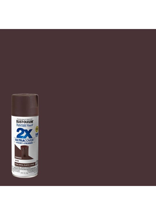RUST-OLEUM 249081-6PK Painter's Touch 2X Ultra Cover Spray Paint, 12 oz, Satin Espresso, 6 Pack  - Image 2
