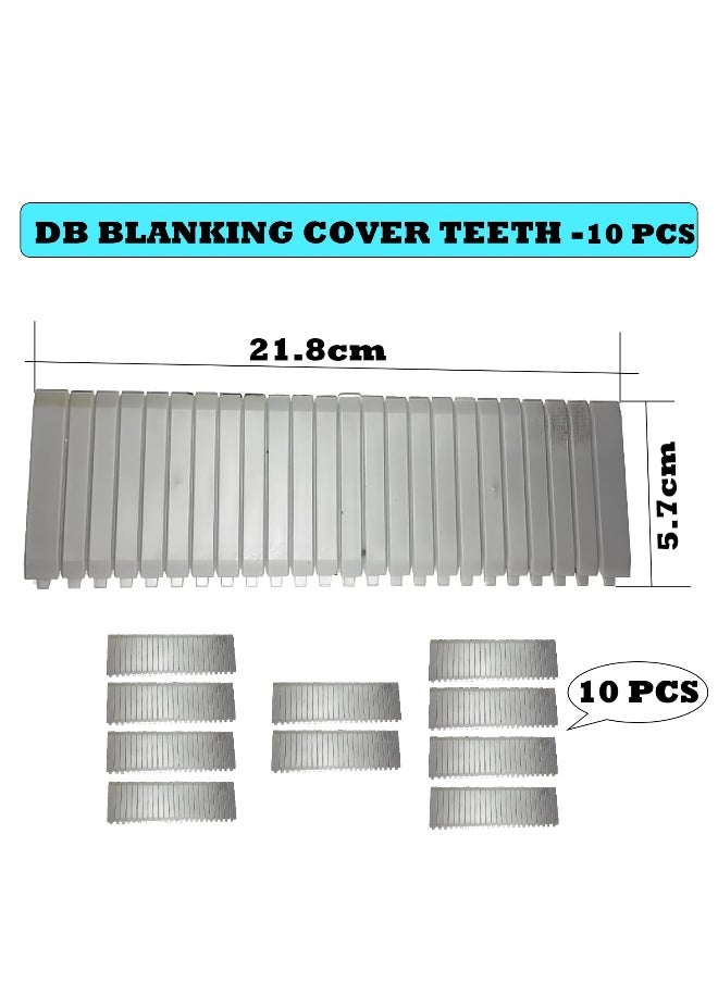 melfi MCB - DB Blanking Cover Teeth Plates Durable, Safety-first Covers For Unused Slots In Miniature Circuit Breaker Distribution Boards  - Image 2