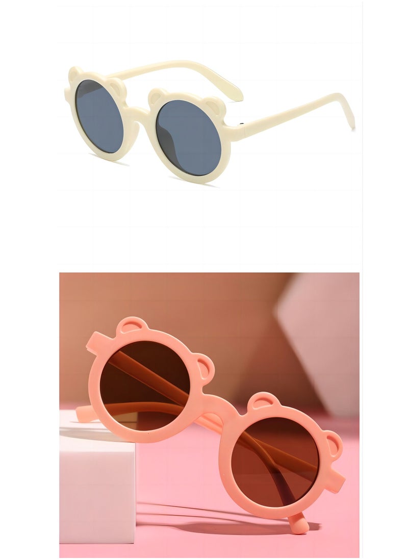 In Air - Two Sets Of Sunglasses For Summer Round Frame Bear Children - Image 1