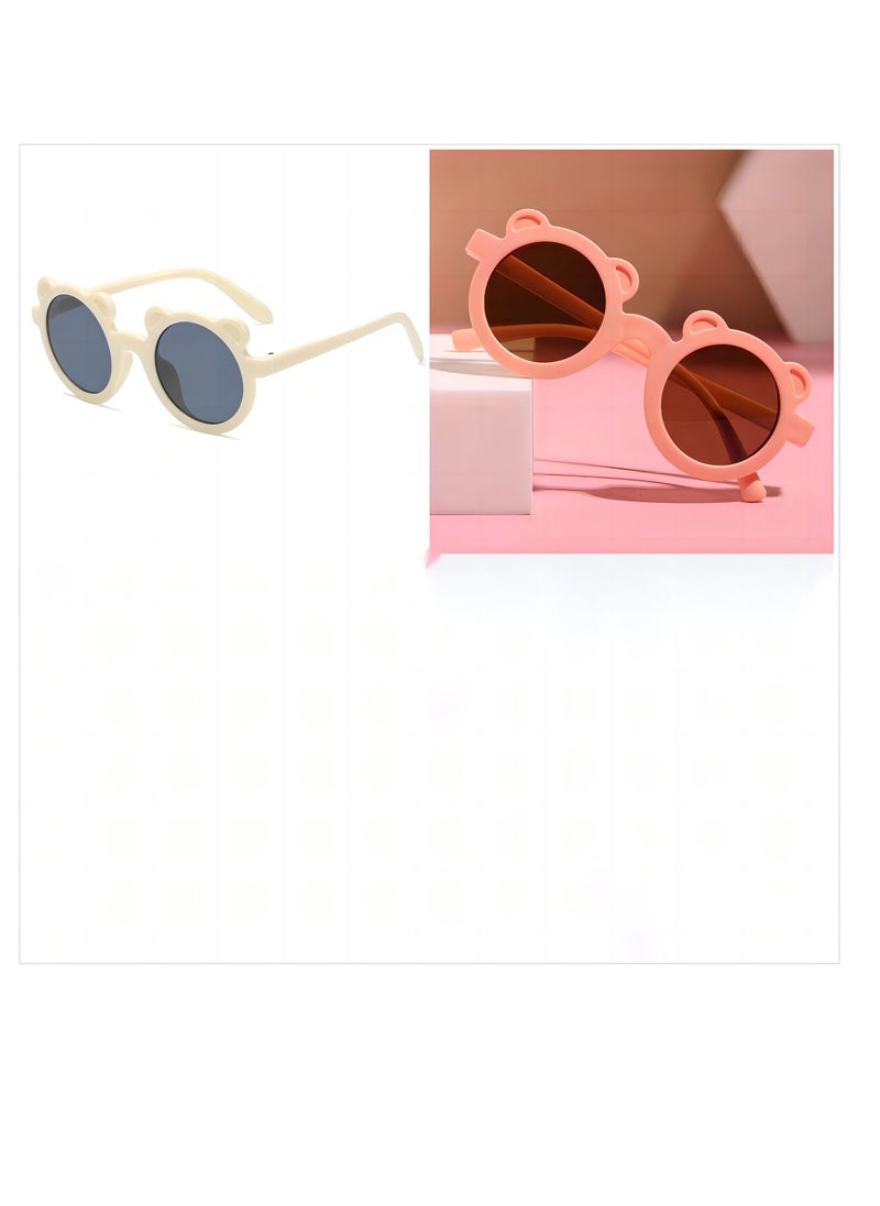 In Air - Two Sets Of Sunglasses For Summer Round Frame Bear Children - Image 1