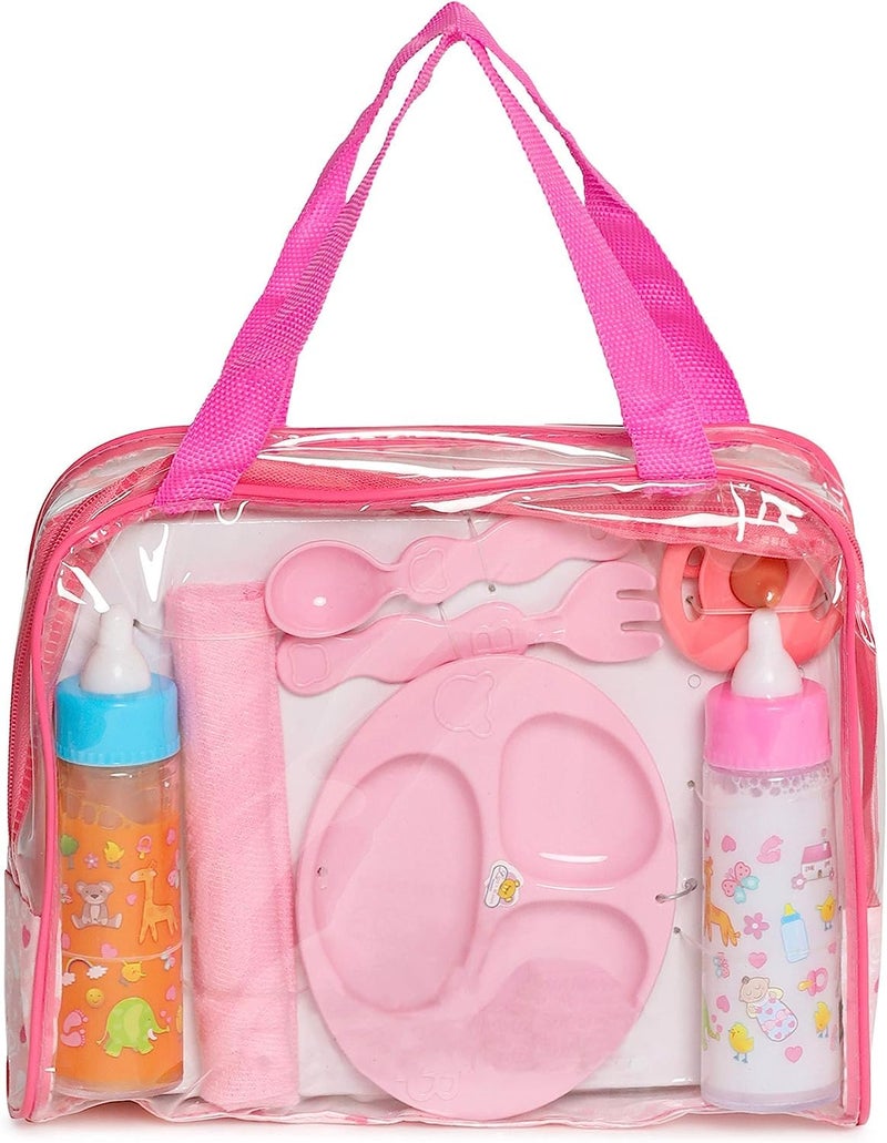 fash n kolor My Sweet Baby Disappearing Doll Feeding Set - Doll Feeding Set | Set Includes 2 Bottles, 4 Pcs Doll Diapers Doll Underwear and 2 Pcs Doll Bibs and 2 Pacifier (13 pc Set) - Image 4