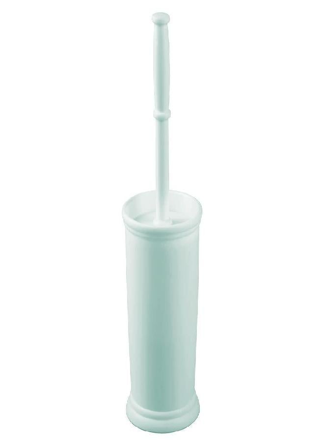 mDesign Toilet Bowl Brush and Holder - Covered Bathroom Toilet Brush - Standing Toilet Bowl Scrubber in Modern Holder - Space Saving, Deep Cleaning Brush for Toilet - Hyde Collection - Mint Green
