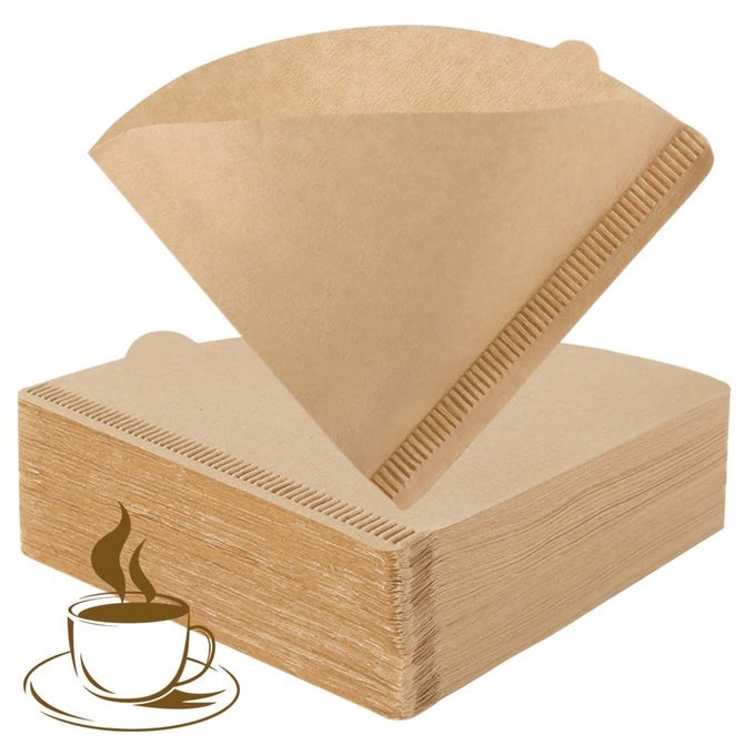 V01 COFFEE FILTER 200 COUNT SIZE 01 NATURAL UNBLEACHED DISPOSABLE COFFEE FILTERS PAPER FIT FOR DRIP COFFEE DRIPPER
