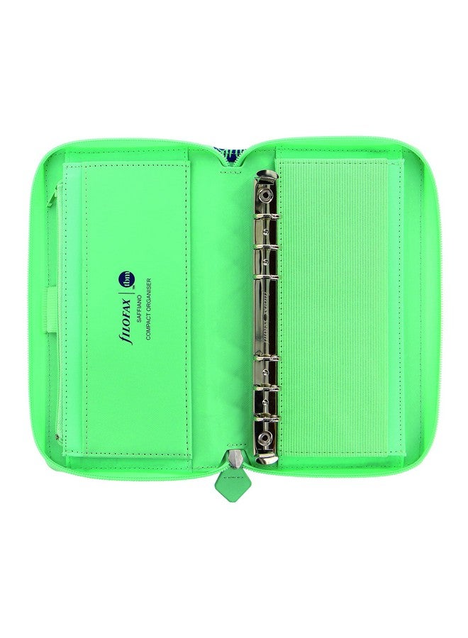 FILOFAX Saffiano Personal Compact Zip Organizer - The Budget Mom Limited Edition, Leather-Look, Six Rings (Cmt028776), Blue  - Image 5