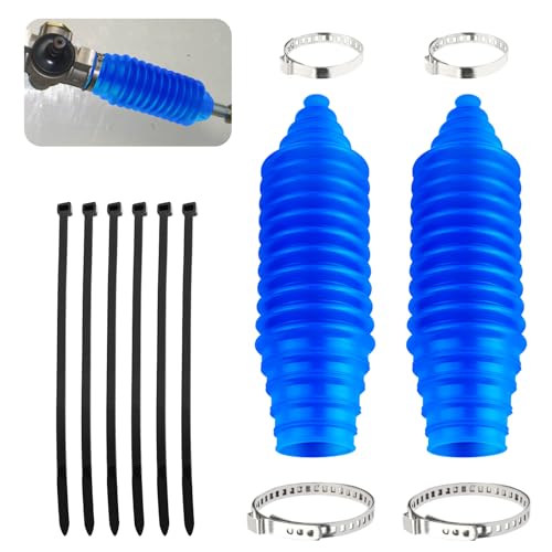 KIFIDAN Tie Rod Boot Kit with Pinion Bellow Cable Ties and Clamps,Waterproof & Dustproof Rack and Pinion Boot for Steering System Protection,Silicone Inner Tie Rod Boot Car Accessories (Blue) - Image 1