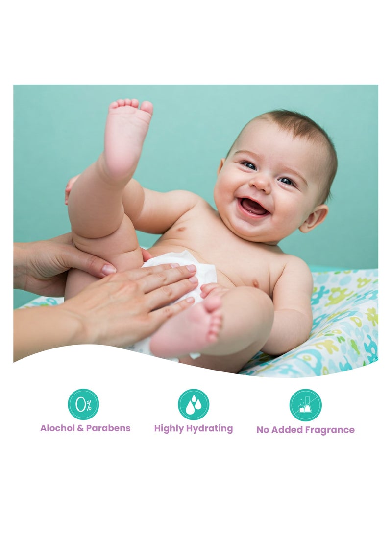 All day wipes All Day H2O Wet Wipes 99% Water & Aloe Vera Extract Pure Essence-60 Count : Made with 99.9% Pure Water and Enriched with Soothing Aloe Vera to Calm and Hydrate the Skin. - Image 4