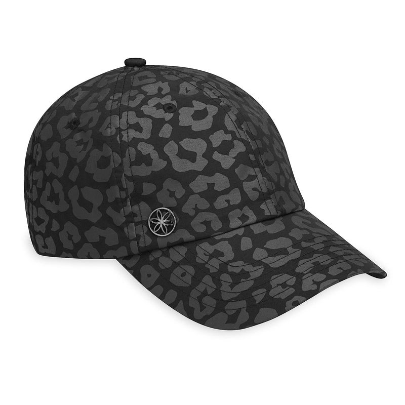 Gaiam Womens Classic Fitness Hat Baseball Cap, Leopard Print Black - Image 1