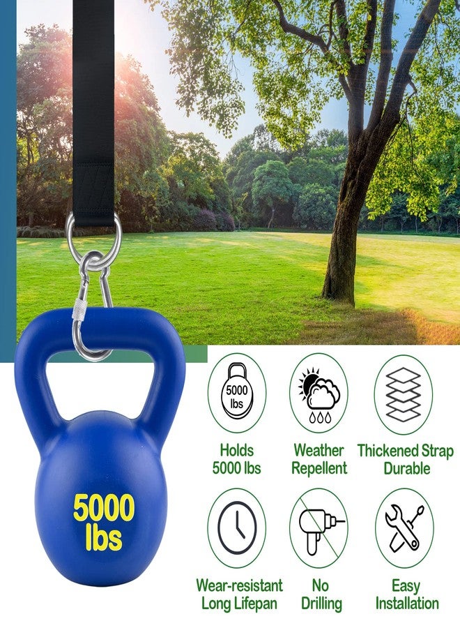 Veriluck Tree Swing Straps Hanging Kit - 3FT/8FT/15FT/20FT/30FT, Strong & Durable - Holds Up to 5000lbs - Adjustable Tree Swing Straps Fit for All Swings, Hammocks, Safer & Easy Installation(3 FT) - Image 4