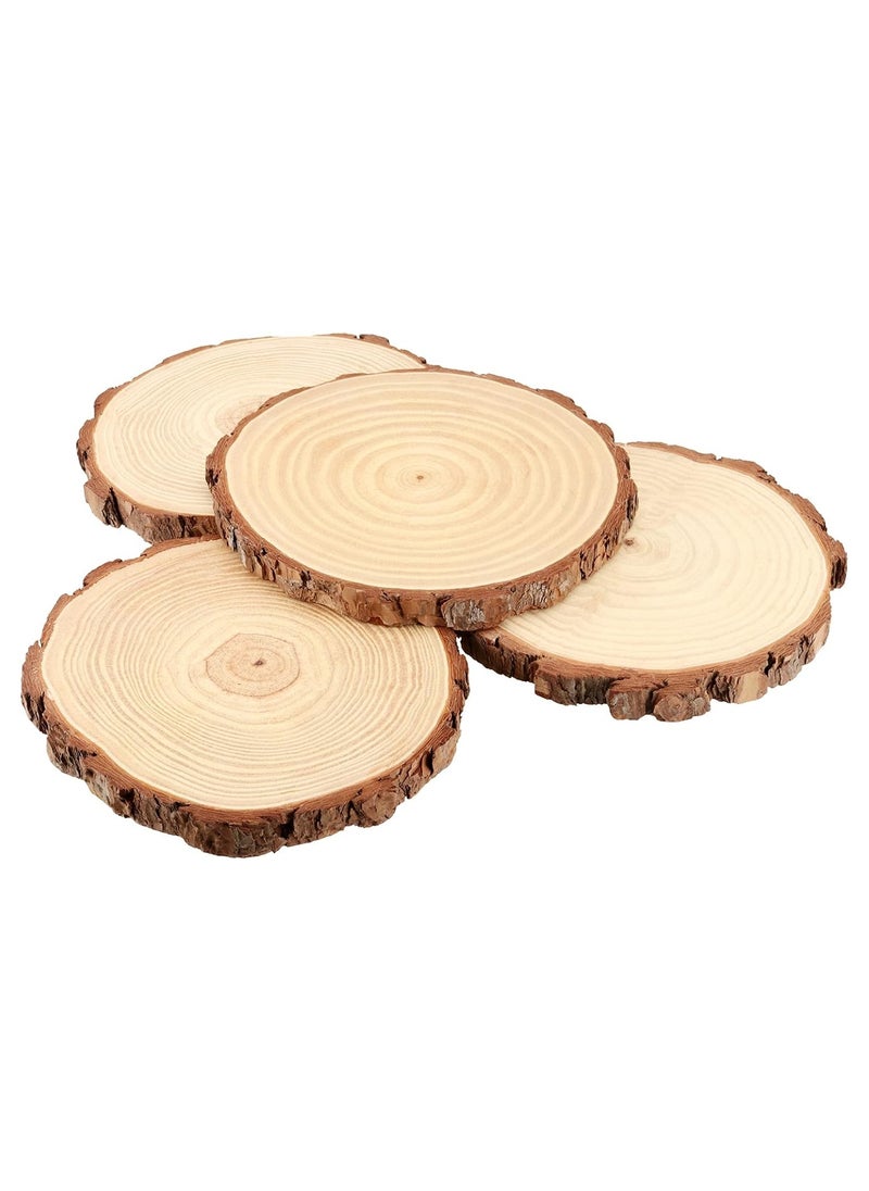 Generic Tree trunk shaped wooden coaster for hot cups and also for plates and can be used as a decoration on your desk or in your home, set of 5 pieces  - Image 1