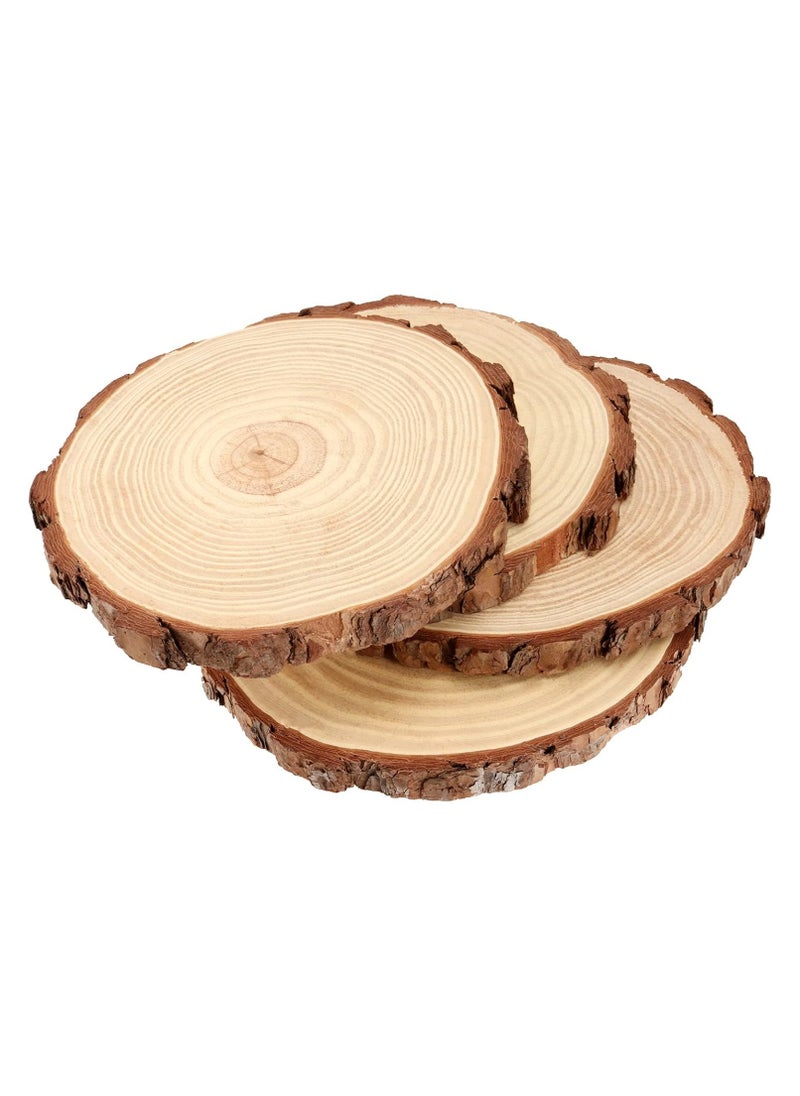 Generic Tree trunk shaped wooden coaster for hot cups and also for plates and can be used as a decoration on your desk or in your home, set of 5 pieces  - Image 2