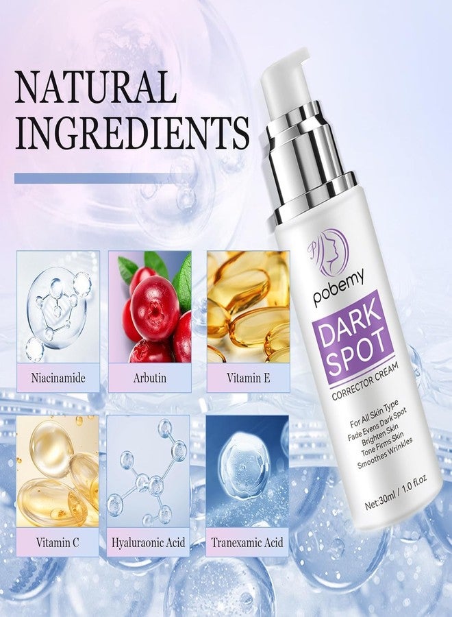 POBEMY Dark Spot Remover for Face Body, Dark Spot Corrector Cream for Sun Spots, Age Spots, Brown Spots, Melasma Natural Dark Spot Remover Skin Care with Niacinamide Vitamin C for Women (1.1 Fl Oz) - Image 3