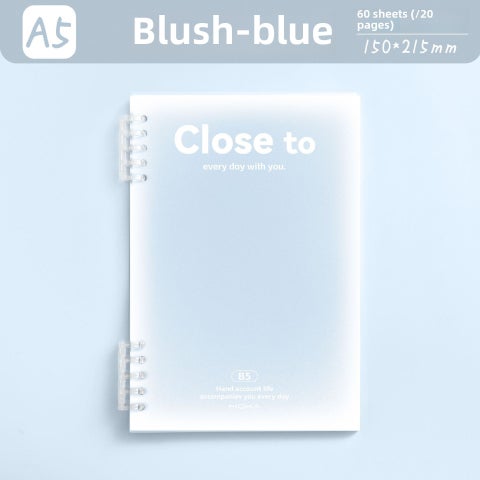 Minimalist INS Style High-Value Blush B5 Binder Notepad A5 Blue