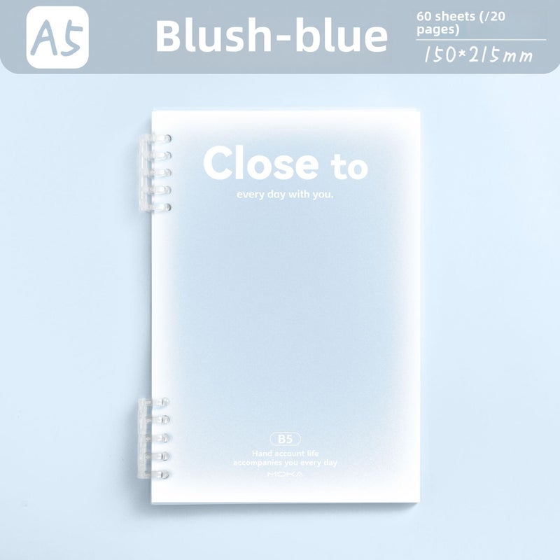 Minimalist INS Style High-Value Blush B5 Binder Notepad A5 Blue