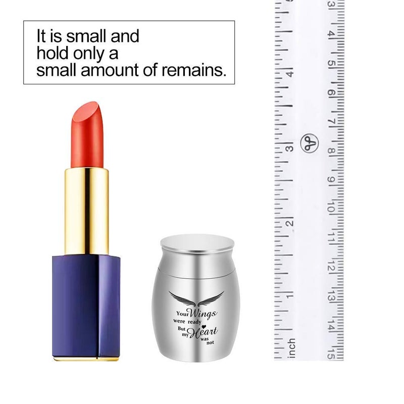 Dletay Small Keepsake Urn for Human Ashes - 1.57 Inch Mini Cremation Urn in Stainless Steel - Memorial Ashes Holder - Image 3