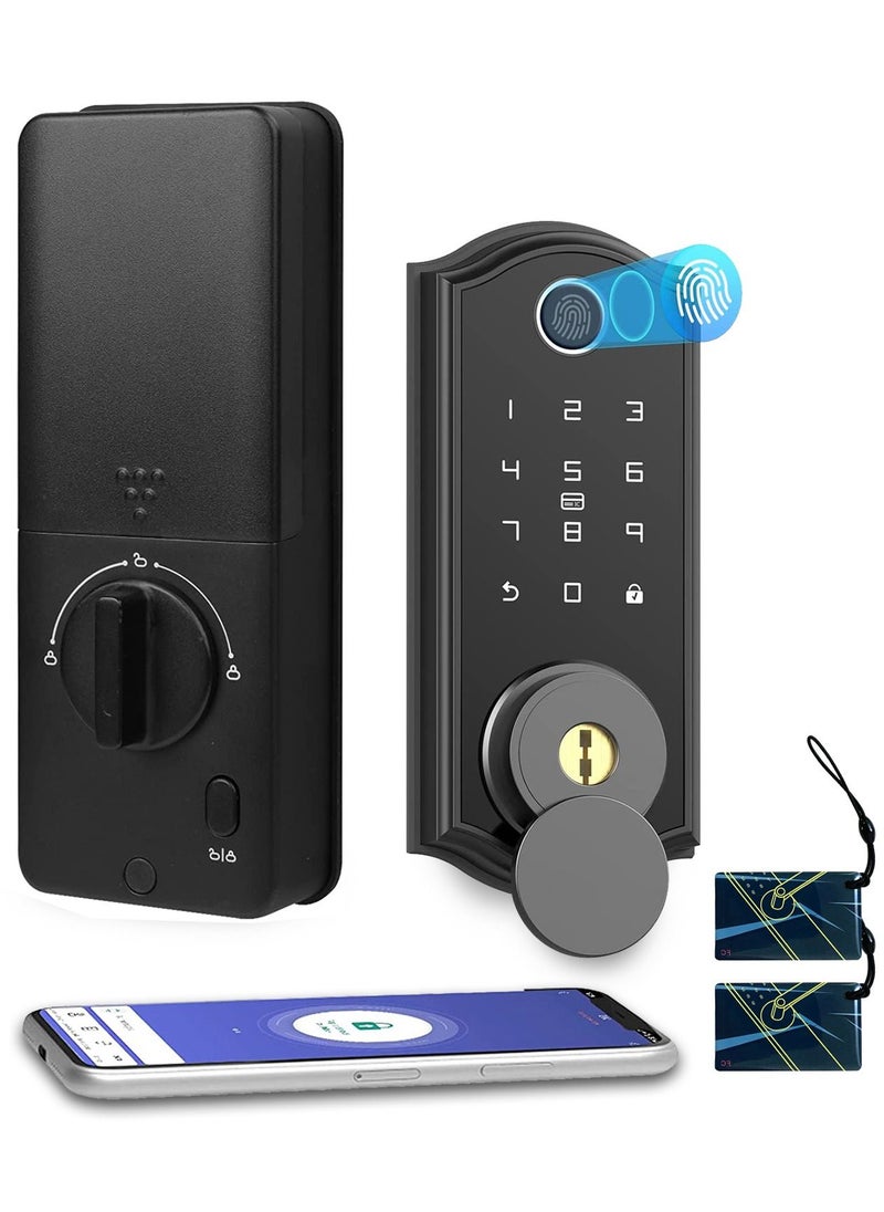 Keyless Entry Door Lock Smart Deadbolt with Bluetooth Biometric Fingerprint and Keypad Smart Door Lock App Control Ekeys Sharing Keys Auto Lock for Home Apartments, CSL-GX65-1 Black - pzsku/Z6FB72D7ADD861325F358Z/45/_/1685866235/6b8d2230-f0c6-4fef-b8bc-d7a826a4927c