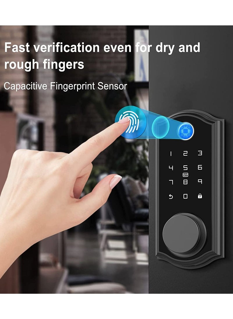 Keyless Entry Door Lock Smart Deadbolt with Bluetooth Biometric Fingerprint and Keypad Smart Door Lock App Control Ekeys Sharing Keys Auto Lock for Home Apartments, CSL-GX65-1 Black - pzsku/Z6FB72D7ADD861325F358Z/45/_/1685867002/decd3dbe-92e3-4d51-84a6-9cb21d24ae14