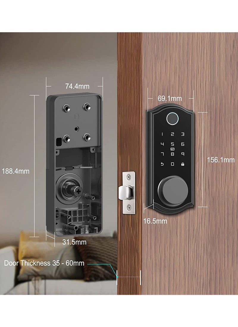 Keyless Entry Door Lock Smart Deadbolt with Bluetooth Biometric Fingerprint and Keypad Smart Door Lock App Control Ekeys Sharing Keys Auto Lock for Home Apartments, CSL-GX65-1 Black - pzsku/Z6FB72D7ADD861325F358Z/45/_/1685867003/7f6ab408-d5f7-414f-a3c9-e08a035daebb