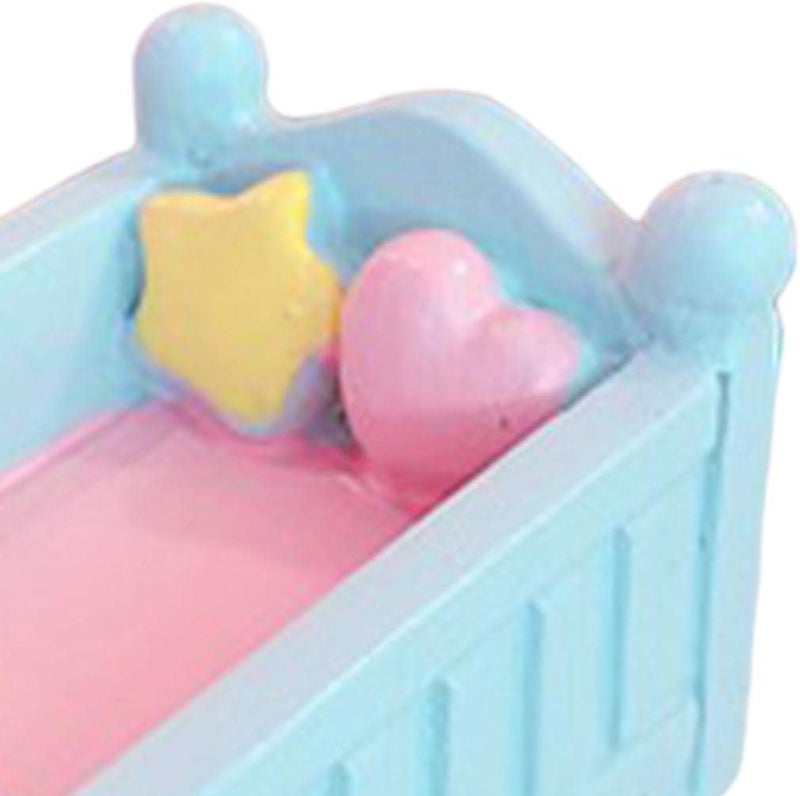 klarako Dollhouse Furniture, Kitchen Bathroom Bedroom Kid Room Furniture for Dollhouse  Baby Crib - Image 4