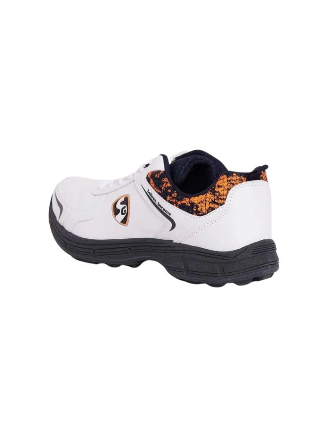 SG Savage Stud White/Navy/Orange Cricket Shoes - Size 10 - Image 5