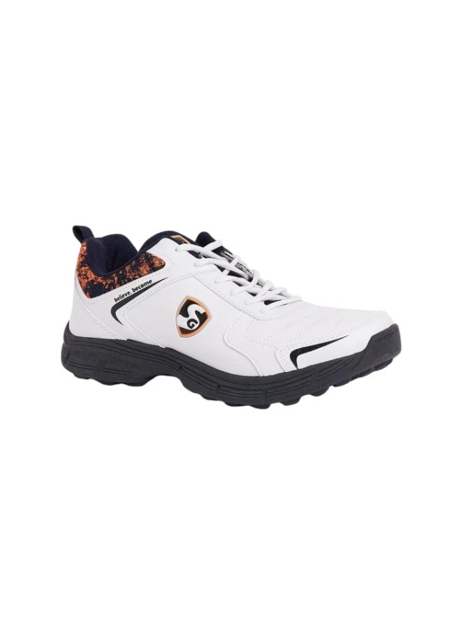 SG Savage Stud White/Navy/Orange Cricket Shoes - Size 10 - Image 4