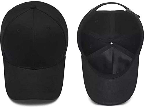RR DESIGN Baseball Caps Unisex 100% Cotton Sports Caps for Men Women Black - Image 2