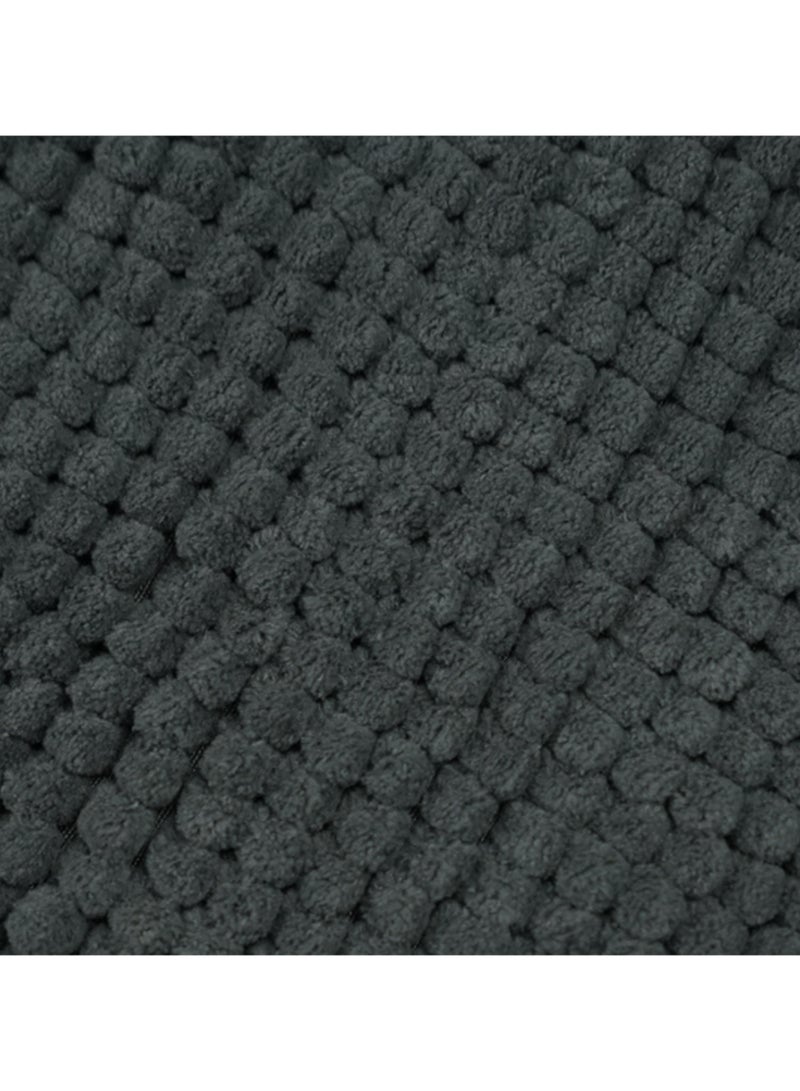 DIVEENAS Diveena's Non-Slip Bathroom Mat – 50x70cm Super Soft Microfiber Bath Mat, Quick-Dry & Machine Washable Bath Rug for Bathroom or Powder Room & Home | Charcoal - Image 2
