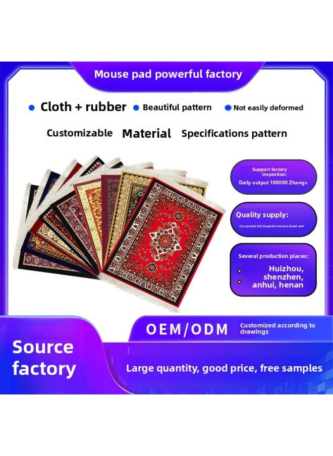 Generic - Tassel Mouse Pad Best-selling Gift Hair Whisker Mouse Pad Felt Row Whisker Environmentally Friendly Rubber Mouse Pad-Colour:Other Styles And Customization-Pattern:ZY-LS-006 - Image 1