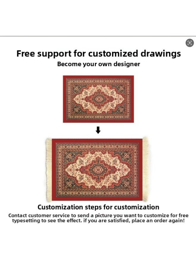 Generic - Tassel Mouse Pad Best-selling Gift Hair Whisker Mouse Pad Felt Row Whisker Environmentally Friendly Rubber Mouse Pad-Colour:Other Styles And Customization-Pattern:ZY-LS-006 - Image 1
