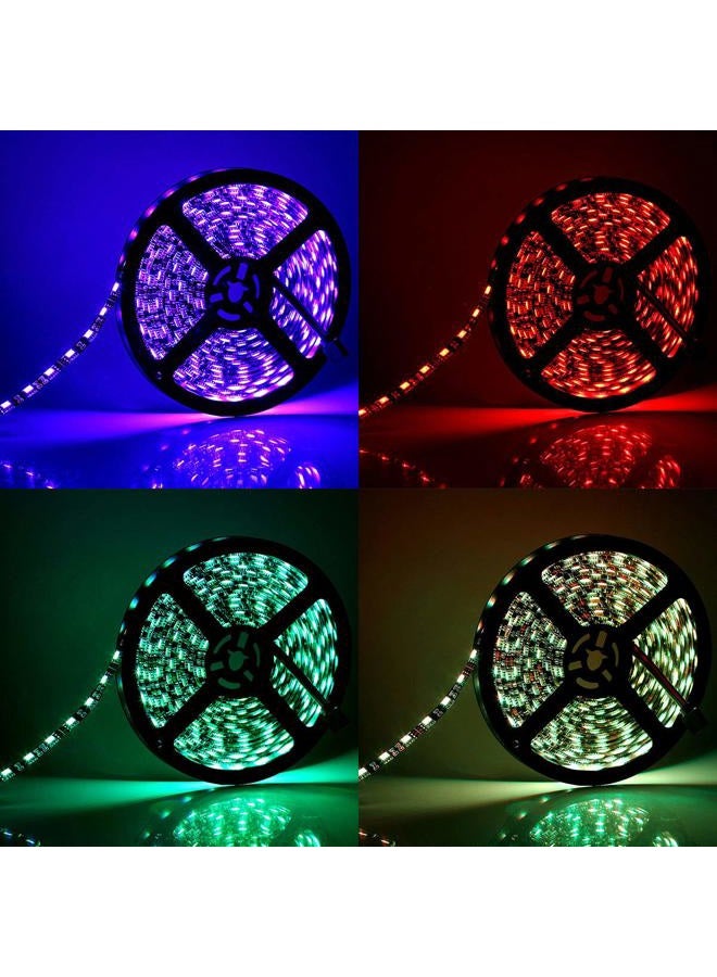 SUPERNIGHT LED Strip Lights, 16.4FT 5M SMD 5050 Waterproof 300LEDs RGB Color Changing Flexible LED Light Strip for Bedroom, TV Back Lighting, Christmas, Valentine's Day (Black PCB) - Image 5