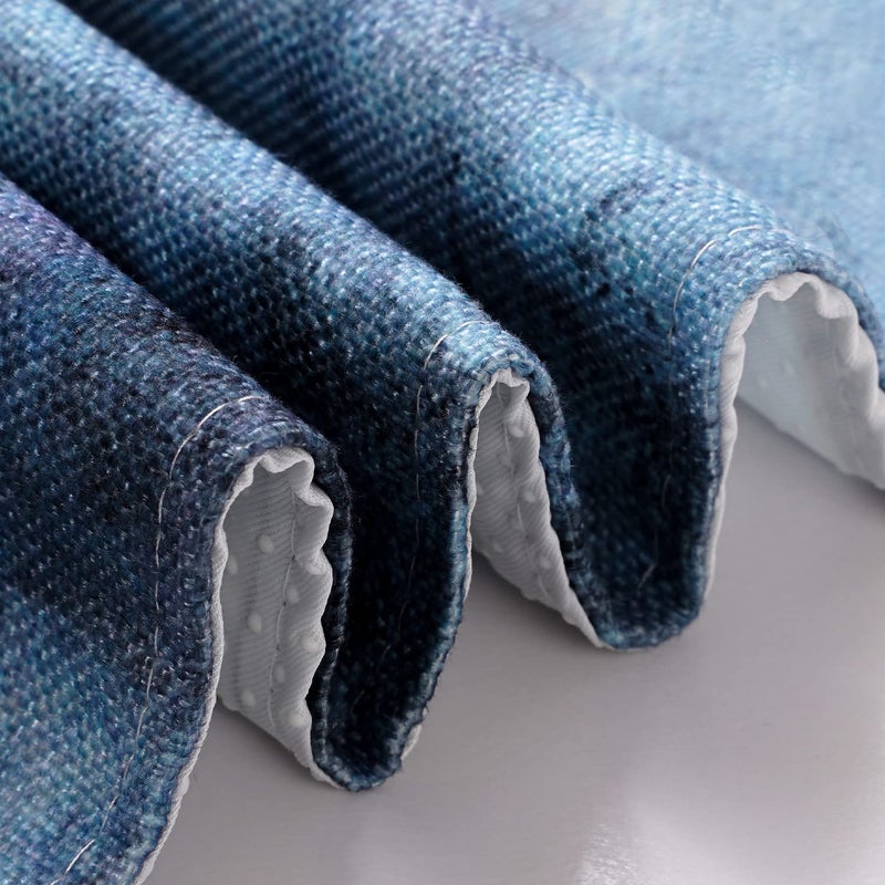 AILUER Blue and Grey Placemats Set of 4 Modern Abstract Art Placemats Heat Resistant Non-Slip Artwork Dining Placemats Washable Table Mats for Home Kitchen (Blue and Grey  18""X12"") - Image 5