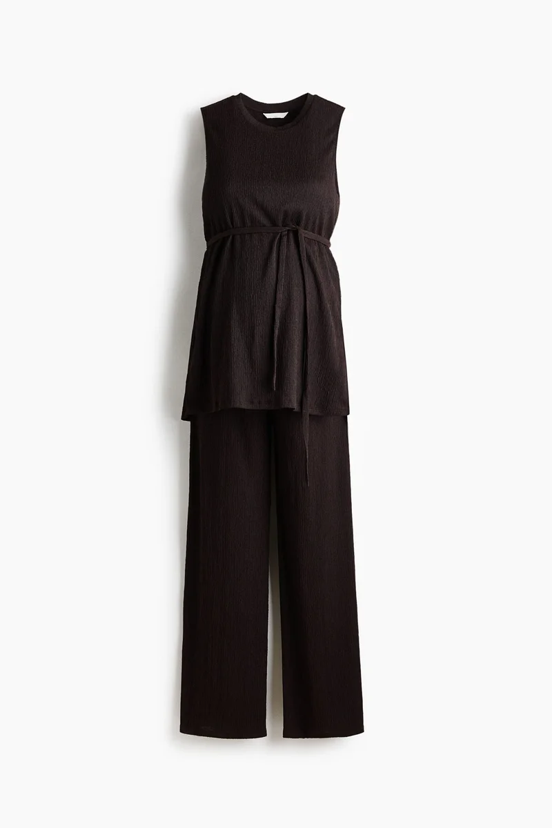 H&M  MAMA 2-piece textured jersey set for Women | Best Price UAE