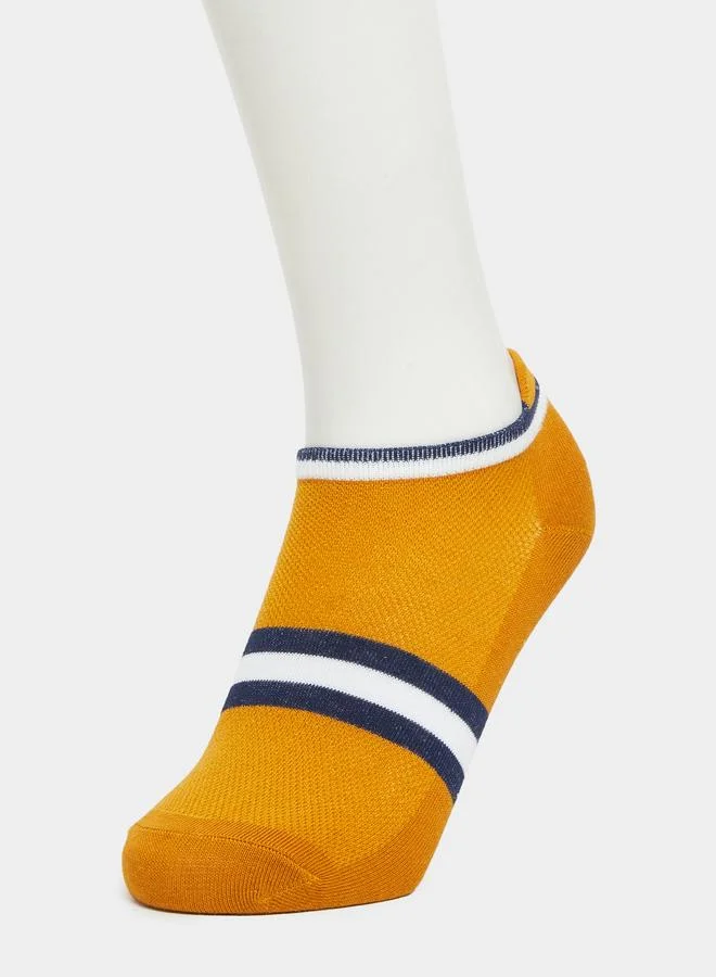 ستايلي طقم جوارب كاحل بتفاصيل مخططة 3 قطع