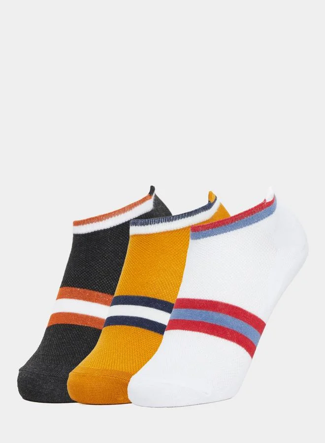 Pack of 3 - Striped Detail Ankle Socks