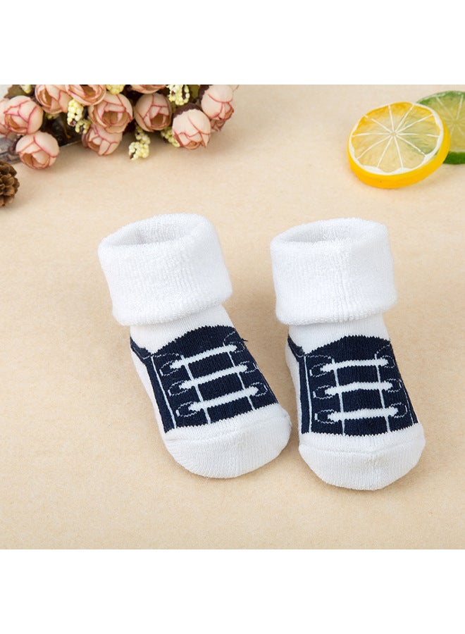 KIDS SOCKS Striped Terry Socks Children's Socks Boys And Girls Baby Cotton Terry Socks Baby Thick Warm Socks - Image 1