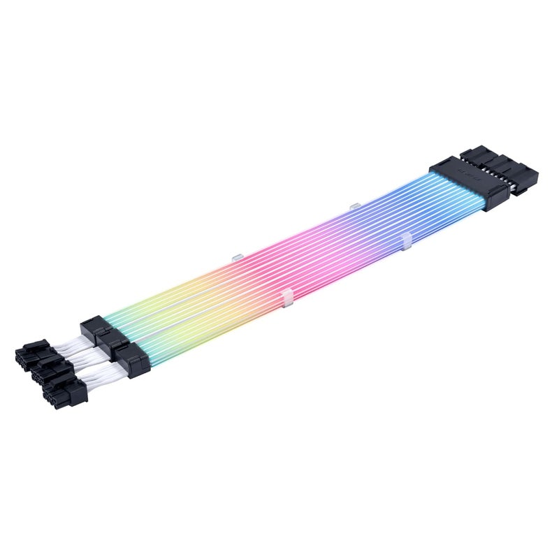 ليان لي سترايمر لاسلكي 3x8-دبوس (PW12-1W) - كابل طاقة RGB قابل للعنونة - تحكم لاسلكي بتردد 2.4 جيجاهرتز بطول 410 مم؛ 16.14 بوصة - أدلة إضاءة - وحدة التحكم غير مرفقة ومطلوبة - Image 4