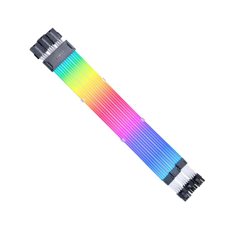 ليان لي سترايمر لاسلكي 3x8-دبوس (PW12-1W) - كابل طاقة RGB قابل للعنونة - تحكم لاسلكي بتردد 2.4 جيجاهرتز بطول 410 مم؛ 16.14 بوصة - أدلة إضاءة - وحدة التحكم غير مرفقة ومطلوبة - Image 1