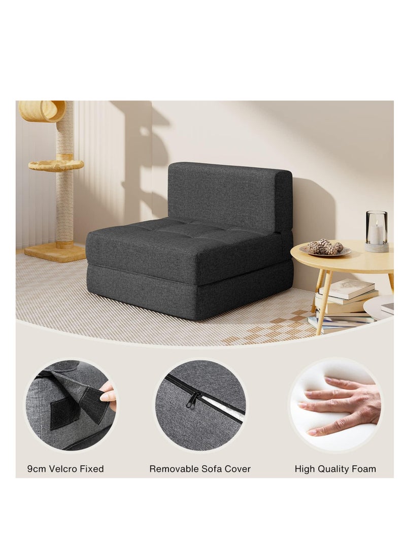 Comfynest - 3 in 1 Convertible Sleeper Sofa Modern Linen Fabric Removable Cover - Image 1