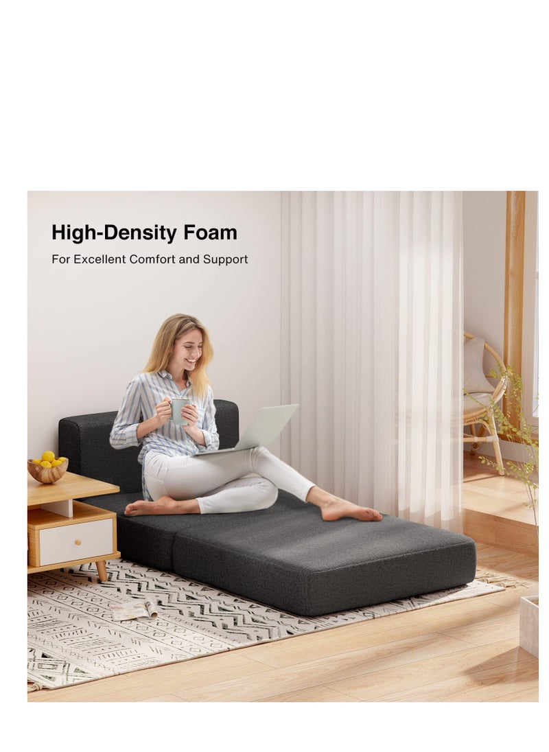 Comfynest - 3 in 1 Convertible Sleeper Sofa Modern Linen Fabric Removable Cover - Image 1