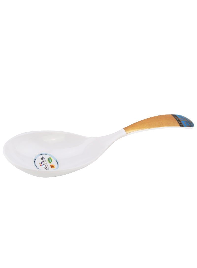 MODA CUCINA Melamine Round Serving Spoon Majestic Blue 25cm Esma Approved - Image 1