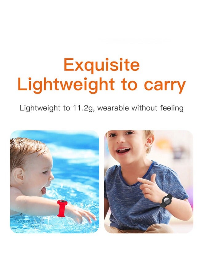 1Pcs Airtag Reflective Bracelet for Kids Soft Silicone Air Tag Wristband Kids Lightweight GPS Tracker Case Compatible with Apple AirTag Watch Band for Child and Elders Lightweight Waterproof -Green  - Image 3