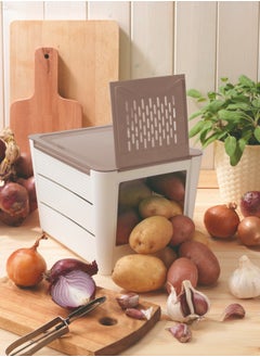 White-Grey Potatoes & Vegetables Keeper For 3 Kg|Vegetables  Keeper| Vegetables storage box | Vegetables storage container |BPA Free | Made in Itlay - pzsku/Z6FB7AD72FFE2097C4E9AZ/45/_/1699533478/d36a76cb-4315-4eb9-98c8-1328a47a0a59