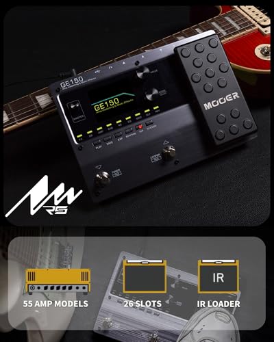 MOOER GE150 Electric Guitar Amp Modelling Multi Effects Pedal Portable Multi Effects Processor with Expression & IR Loading for Live show, Live Streaming, Home Studio, Guitar Practice - Image 4