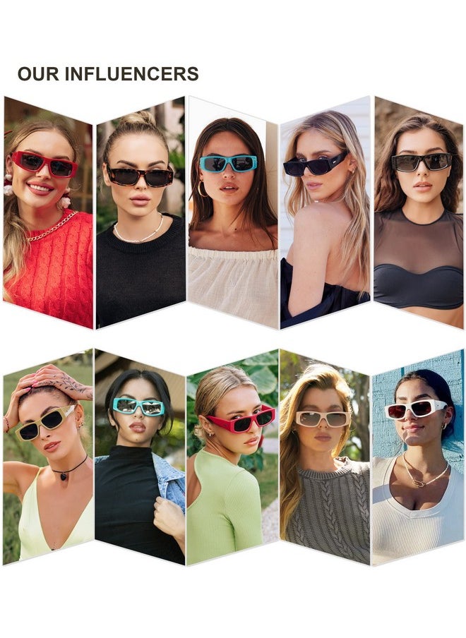 Sojos Retro Trendy Rectangle Polarized Sunglasses 80S 90S Y2K Stylish Designer Sunnies Sj2228 Blackyellow  - Image 3