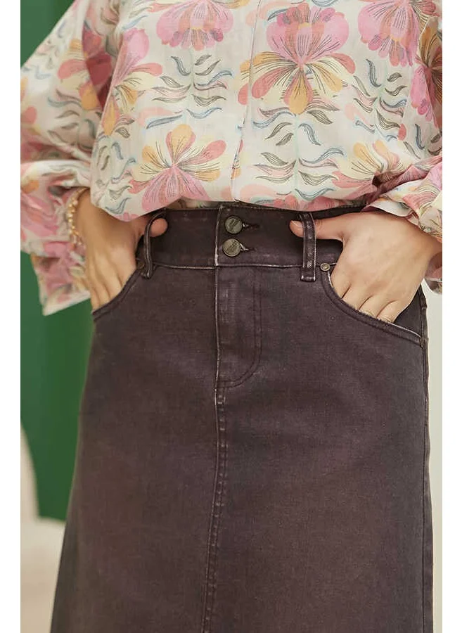 نيوايز 2254-CLASSIC Skirt Claret Red