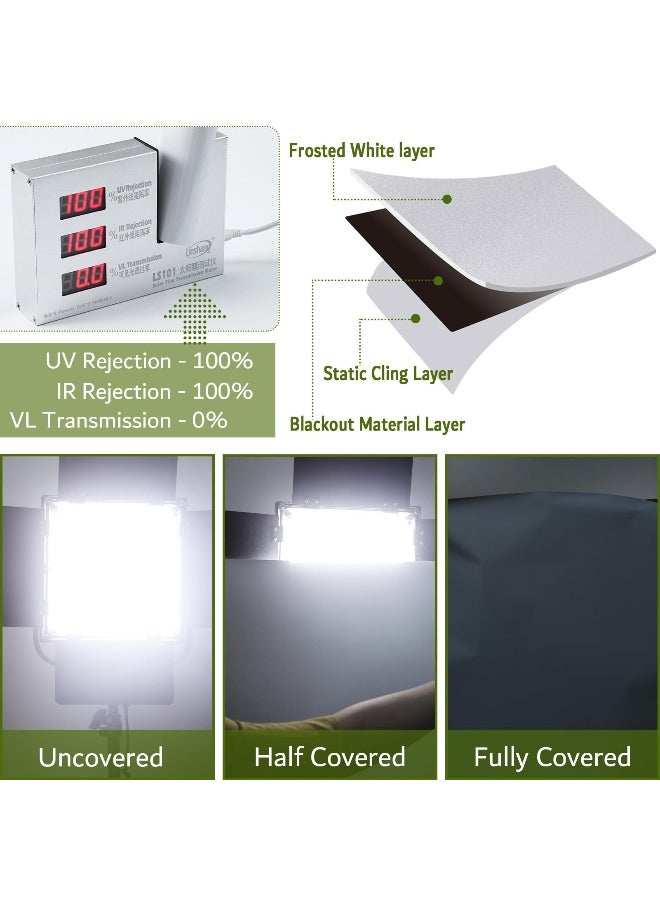 VELIMAX White Blackout Window Film, 100% Light Blocking Window Cover, Opaque Vinyl Cling, Privacy Film for Glass, Sun Blocking Films Non Adhesive, 17.7in x 78.7in - Image 5