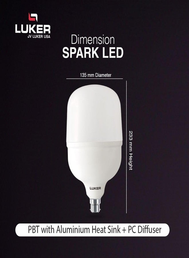 LUKER JVLuker 50W LED Bulb B22 Base Energy Efficient Light 120 Degree Wide Beam Coverage High CRI Surge Protection Lights for Home and Office Indoor & Outdoor, 1 Year Warranty (Pack of 1, White) - Image 3